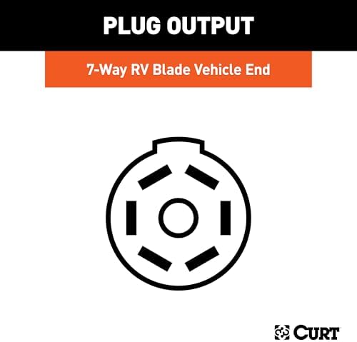 CURT 56413 Vehicle-Side Custom RV Blade 7-Pin Trailer Wiring Harness