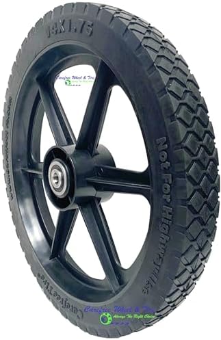 16" x 1.75" Carefree Wheel and Tire Assembly. Bore Options 1/2", 5/8", 3/4" and 1" (16, 5/8" Semi-Precision Bearings)