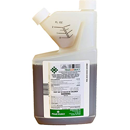 Select Source Triad QC Select - 3-Way Herbicide with Quinclorac (Quart) | Controls Dandelion, Clover, Crabgrass