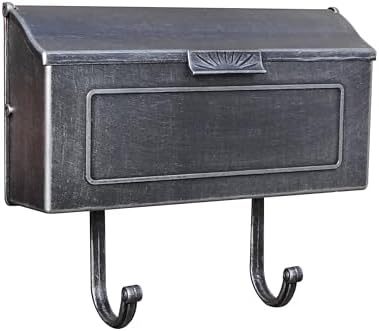 Special Lite Horizon Horizontal Wall Mount Mailbox - Black Aluminum Mailbox for Wall Mount - SHH-1006-BLK