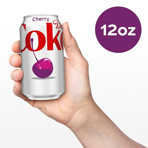Diet Coke Cherry Soda Soft Drink Fridge Pack Cans, 12 fl oz, 12 Pack | No sugar, no calories, 34 mg caffeine per can