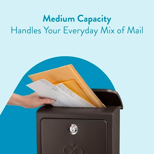 Architectural Mailboxes Bordeaux™ Locking, Wall-Mounted Mailbox for Outside