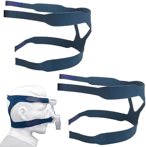CPAP Mask Headgear Strap, Universal CPAP Supplies Strap for CPAP Mask | Universal CPAP Mask Strap, Magic Tape Adjustable, Medical-Grade Soft Fabric, Durable Replacement for Most CPAP Masks, Blue