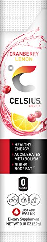 CELSIUS On-The-Go Powder Stick, Combo Pack of Dragonfruit Lime and Cranberry Lemon, 28 Piece Assortment