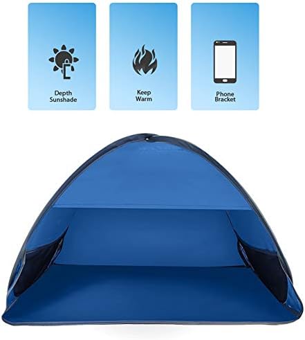 Beach Sun Shelter, Instant Sun Protection Canopy with Zippered, Beach Lounge Chair Boat