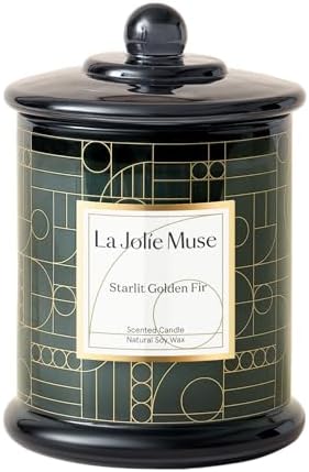 LA JOLIE MUSE Jasmine Floral Scented Candles for Home, Natural Soy 70 Hrs | Luxury White Jar Candle, Clean Non Toxic, Decorative Candle for Candle Warmer, Gifts for Women & Mom, Floral Engaged Candles