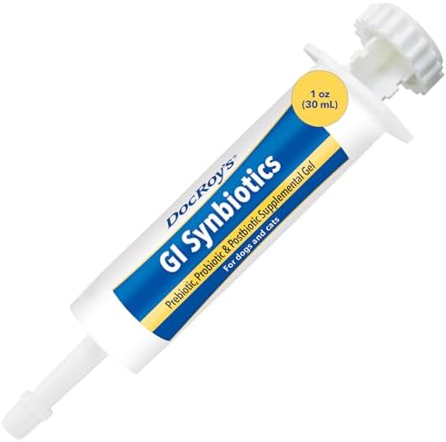 Doc Roys GI Synbiotics for Dogs and Cats, Prebiotic and Probiotic Granules, Digestive and Immune Support, Chicken Flavored, Made in USA, 454 gm