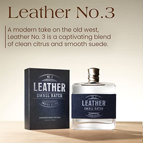 Tru Western Leather #2 Small Batch Men's Cologne, 3.4 fl oz (100 ml) - Confident, Sexy, Modern
