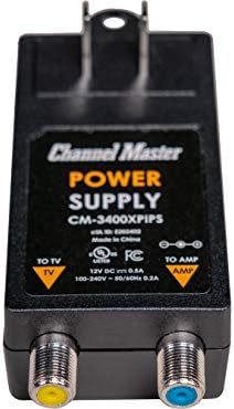 Channel Master Power Adapter with Integrated Power Inserter - Supports Powering of Most Brand Amplifiers and Preamplifiers Over Coaxial Cable