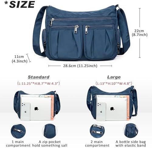 VOLGANIK ROCK Crossbody Purses for Women Shoulder Handbags Lightweight Waterproof Nylon Travel Bag Ladies Pocketbooks