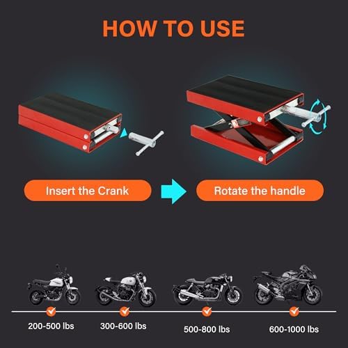 ZENY 1100 LB Wide Deck Motorcycle Center Scissor Lift Jack Repair Hoist Stand Bikes ATVs,Motorcycle Dirt Bike Scooter Crank Stand