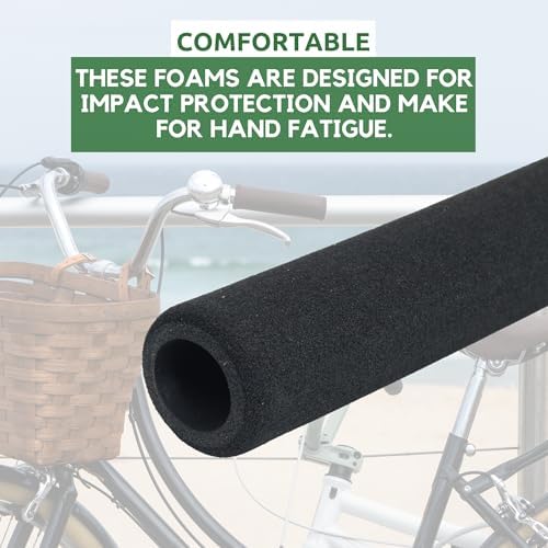 Ultracycle's Cruiser & Road Foam Grips - Soft and Cushy Design, High-Density Foam Rubber, 4-Piece Kit