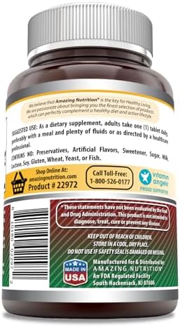 Amazing Formulas Iron as Ferrous Sulfate Supplement | 130 Mg per Serving | 240 Tablets | Non-GMO | Gluten-Free | Made in USA
