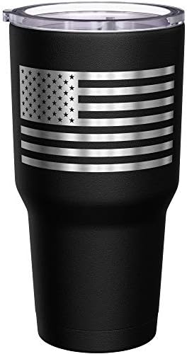 We The People Holsters - Navy Veteran Travel Mug - American Flag Coffee Tumbler - Military Double Insulated Tumbler - 30 oz