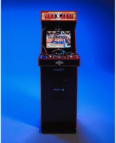 Arcade1Up NBA JAM Deluxe 2-Player Home Arcade Machine, Over 5-Foot Cabinet with Online Multiplayer, Light-Up Marquee, and 3 Classic Basketball Games