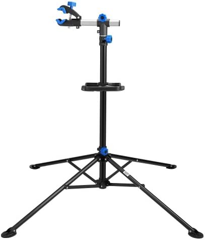 Pro Stand Plus Bike Rack - Heavy-Duty Telescoping Bicycle Stand with Tool Tray, Rotating Clamps, and Adjustable Handlebar Rod by RAD Cycle (Black)