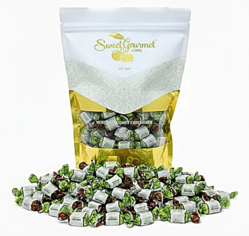 SweetGourmet Premium Chocolate Filled Mints, Arcor Hard Candy, 2 Pound | After-Dinner Treat, ~80 Pieces per Pound, Candy Buffet Ready, Assorted Wrappers, Resealable Bag