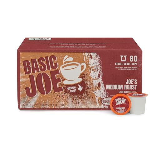 Basic Joe Coffee Pods, Medium Roast, 80 Count K-Cup, 100% Arabica
