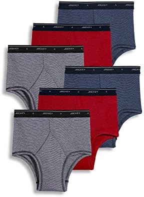Jockey Classic Full Rise Brief- 6 Pack - 100% Cotton Underwear for Men