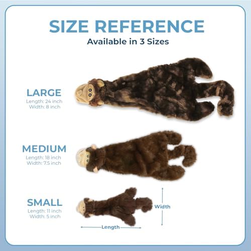 Best Pet Supplies 2-in-1 Stuffless Squeaky Dog Toys with Soft, Durable Fabric for Small, Medium, and Large Pets, No Stuffing for Indoor Play