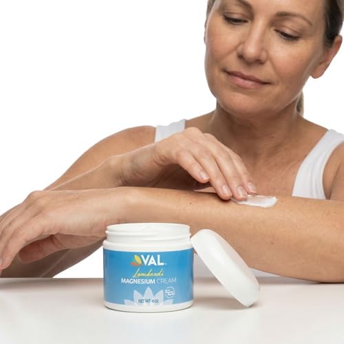 VAL Lombardi Magnesium Lotion, Nighttime Zechstein Magnesium Chloride Cream, Hydrating, Fast-Absorbing, Topical Magnesium for Feet, Legs, Arms, Chest - 4 Ounce (Pack of 1)
