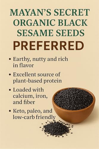 Mayan's Secret - Organic Black Sesame Seeds Raw – USDA Certified, Vegan, Non-GMO