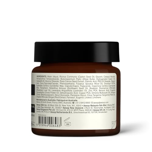 Aesop Element Facial Barrier Cream | Nourishing, Emollient Rich Cream for Dry & Dehydrated Skin | Provides Soothing Barrier Protection | 2oz / 60mL