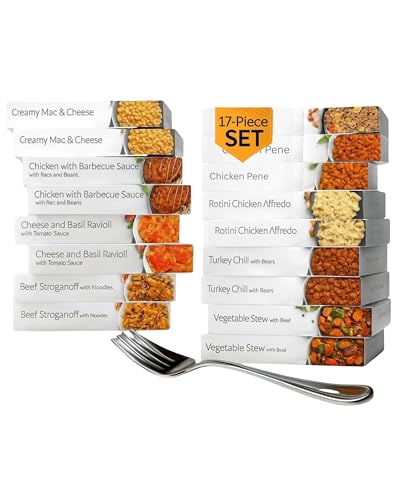 HMR Variety Entrée Meals Pack, 5 Ready-to-Eat Favorites | Entrée Variety Pack – Assorted Ready Meals – Microwave-Friendly – 5 Meals – Shelf Stable