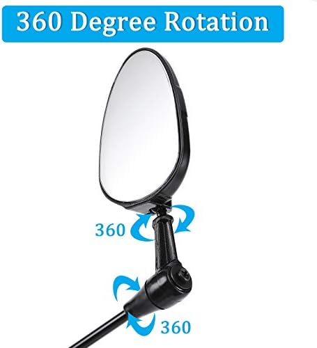 Accmor 2 Pack Bike Helmet Mirror, 360 Degree Adjustable Lightweight Bicycle Cycling Rear View Helmet Mirror for Cycling, Cycling Accessories