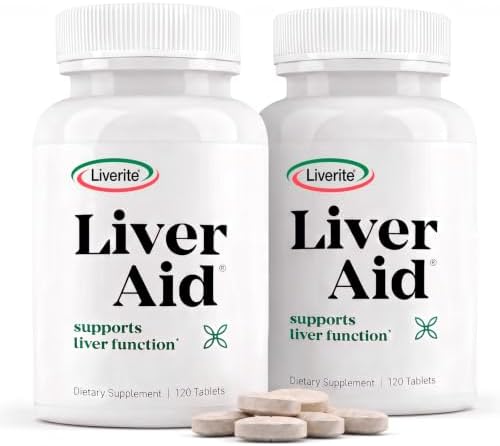 LIVERITE Liver Aid - Liver Support Supplement - 120 Tablets | Science-Based Liver Formula with Choline, Amino Acids, Phosphatidylcholine & Vitamin B12 for Liver Function & Energy Support