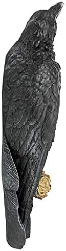 Design Toscano The Raven's Perch Gothic Decor Wall Sculpture, Single
