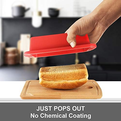 4 Pack Mini Loaf Pans,Nonstick Silicone Bread Loaf Pans