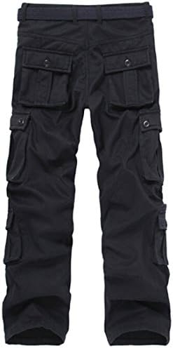 Men's Winter Fleece Lined Military Cargo Pants Casual Outdoor Pants