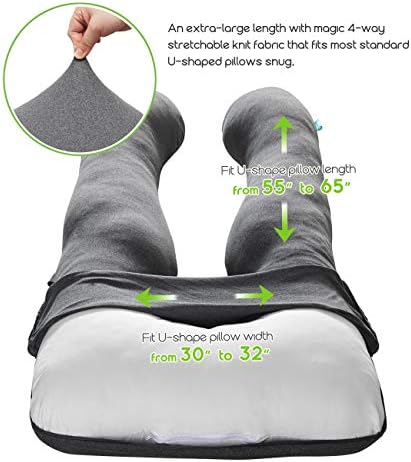 COSMOPLUS 𝐏𝐫𝐞𝐠𝐧𝐚𝐧𝐜𝐲 𝐏𝐢𝐥𝐥𝐨𝐰 𝐂𝐨𝐯𝐞𝐫 U Shaped Full Body Pillow Case 𝐂𝐨𝐯𝐞𝐫 for