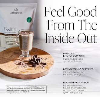Arbonne Feelfit Pea Protein Shake - Daily Supplement Powder, Vegan Protein for Support of Overall Health, Energy and Well-Being, Vanilla