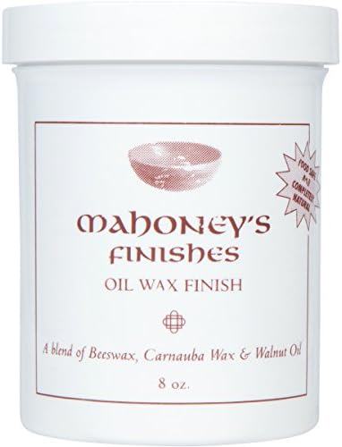 Mahoney's Finishes Walnut Oil Wax: Food Safe Wood Finish For Salad Bowls, Cutting Boards or Furniture Fast Drying Utility Wood Protectant