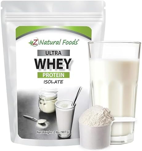 Z Natural Foods Ultra Whey Protein Isolate - Unflavored & Unsweetened, 1 lb | Unflavored, Unsweetened Whey Protein Powder, Whey Isolate with Vital Proteins for Fitness, Sports Nutrition, Immune Support