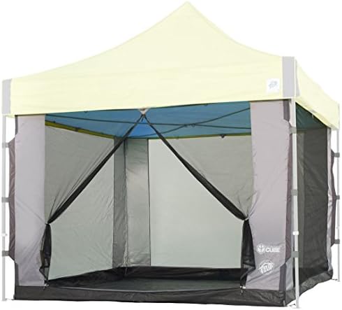 E-Z UP Cube Mesh Canopy Screen Room, Fits 10' x 10' Straight Leg Shelters Eclipse, Enterprise, Pyramid, Vantage Canopies (Shelter NOT Included
