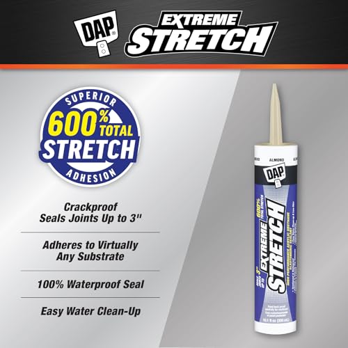 DAP Extreme Stretch Acrylic Urethane Premium Elastomeric Sealant, White, 10.1 Oz (7079818715)