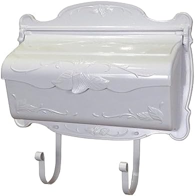 Special Lite Floral Horizontal Wall Mount Mailbox - Black Aluminum Mailbox for Wall Mount - SHF-1001-BLK