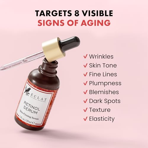 Eclat Skincare Vitamin C Serum - Skin Care for Dark Spots, Vitamin C Serum for Face with Hyaluronic Acid, Ferulic Acid, & Vit E - Anti Aging and Skin Brightening Vit C Formula for Face Care 1 Fl Oz