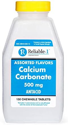 Reliable 1 Calcium Carbonate 500 mg 150 Tablets (1 Bottle)