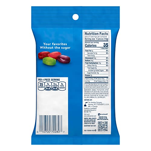 JOLLY RANCHER Zero Sugar Assorted Fruit Hard Candy Bulk Bag, 6.1 oz