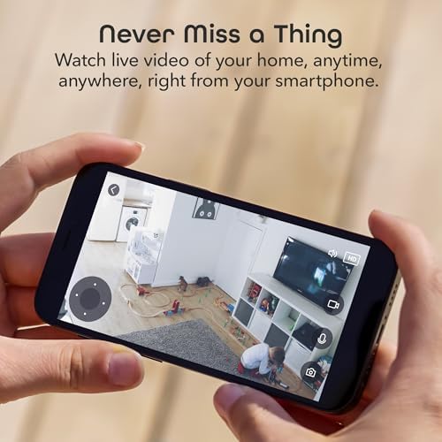 Geeni Sentinel Smart 2K Indoor Security Camera with Auto-Tracking – Dual-Band 2.4GHz & 5GHz WiFi, 2K HD Video, App & Voice Control, Motion Detection, White