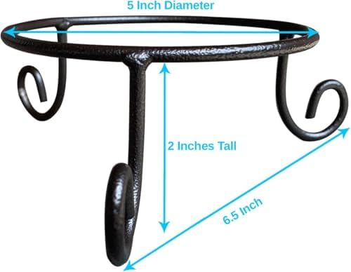 Black Iron Ball Stand - Gazing Globe Stand for Balls, Sphere Holder Wrought Iron Display Stand, Crystal Ball Stand, Glass Bowl Ring Metal Egg Stands