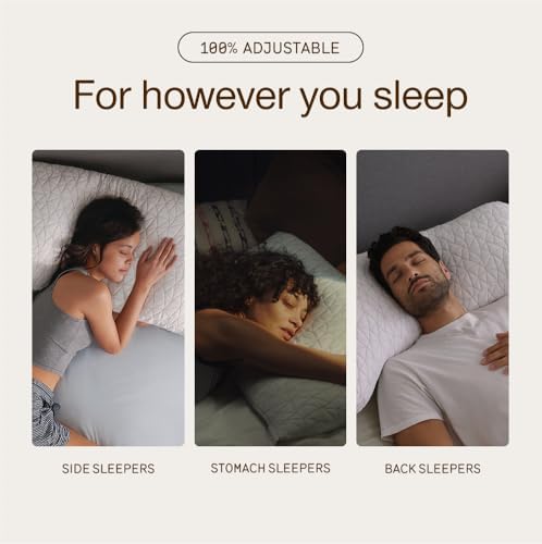Coop Home Goods Original Adjustable Pillow, Queen Size Bed Pillows for Sleeping, Cross Cut Memory Foam Pillows - Medium Firm Back, Stomach and Side Sleeper Pillow, CertiPUR-US/GREENGUARD Gold