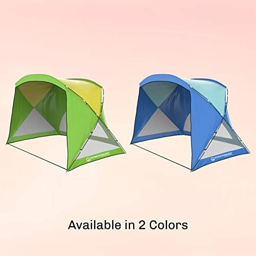 Beach Tent - Sun Shelter for Shade with UV Protection and Water-Resistant Coating for Sports Events and More with Carry Bag by Wakeman Outdoors