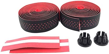 Tvoip 2 Rolls Soft Road Bike Bicycle Handlebar Cork EVA PU Bar Tape Professional Cycling Damping Anti-Vibration Wrap