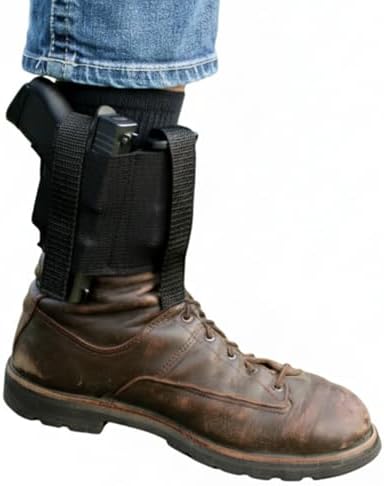 Daltech Force­ Ankle Holster and Mag Holster with Padded Neoprene - CCW Concealed Carry Gun Ankle Holster, Black