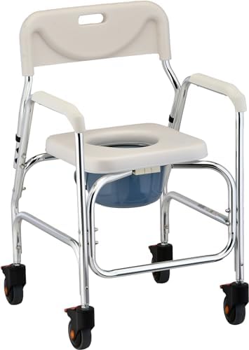 NOVA Shower Chair and Commode with Locking Wheels